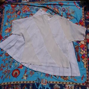 Gorgeous 80s/90s Marina Ranaldi white silk/linen tennis vibes skirt set